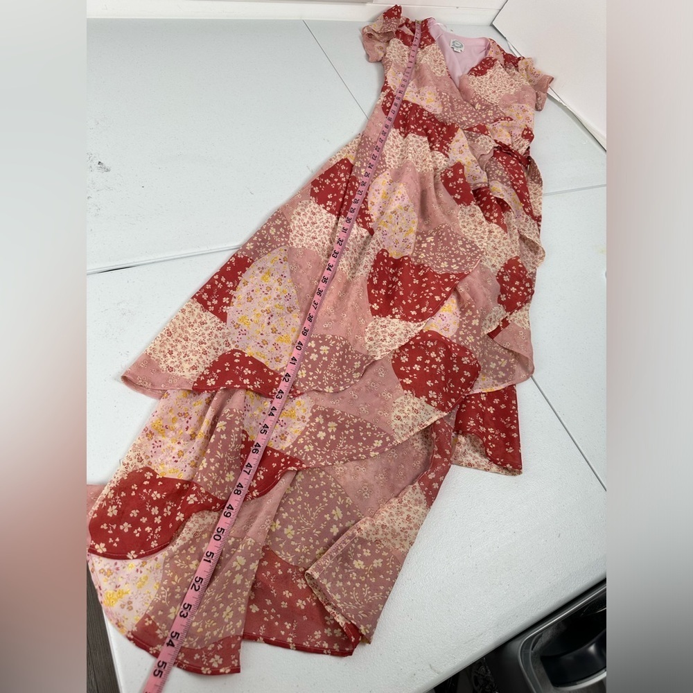 Francesca's Blue Rain Madonna Patchwork Floral Hi… - image 8